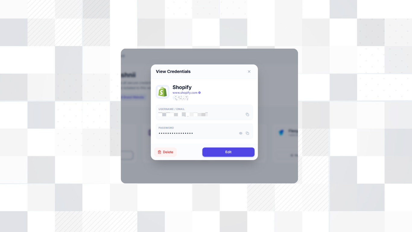 View password popup
